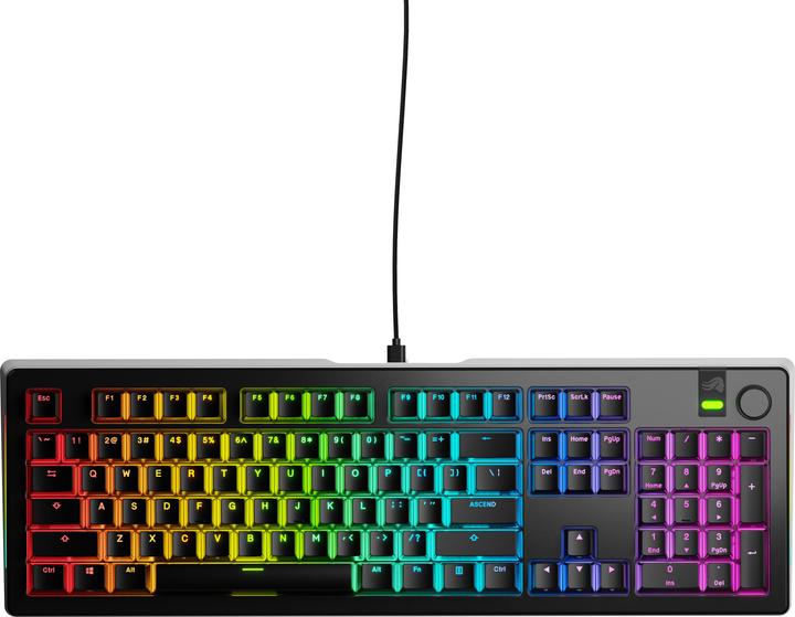 Actual product image Glorious GMMK 3 Pro 100 % Custom Gaming Keyboard - Pre-Built, ANSI (US), Fox Switches, black (US, Cable)