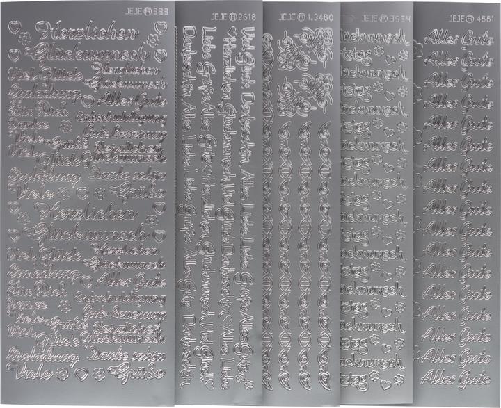 Image du produit VBS Kit d'autocollants en relief "Félicitations".