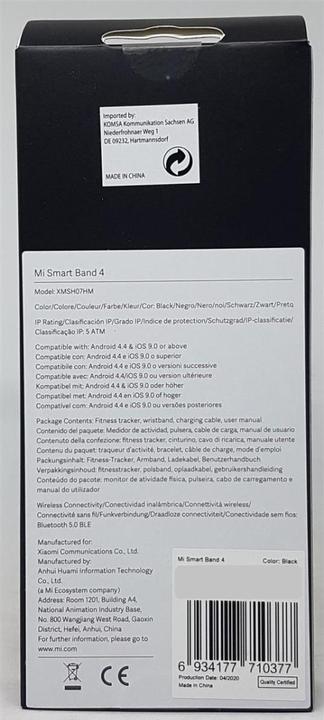 Actual product image Xiaomi Mi Smart Band 4