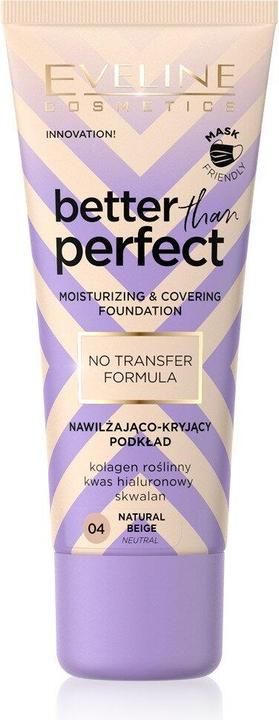 Eveline Better Than Perfect Moisturizing And Covering Foundation 04 Natural Beige 30Ml (04 Natural Beige)