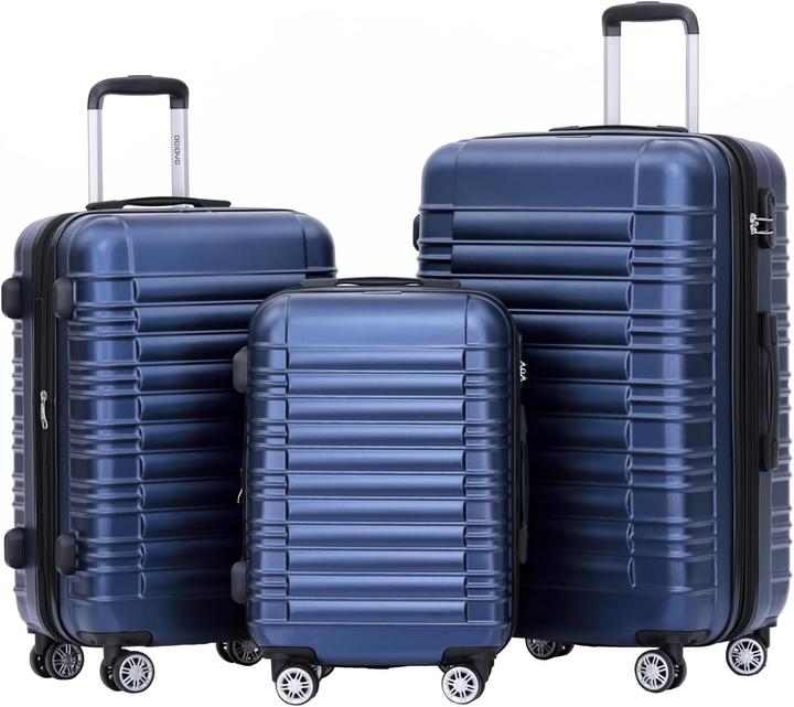 Immagine prodotto Beibye Hartschalen-Kofferset mit Zwillingsrollen (Bagaglio a mano (fino a 50 litri), M (50 - 90l), L (90 - 115l))