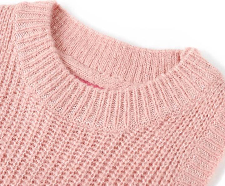 Actual product image VidaXL Children's jumper waistcoat knitted light pink 92,Material: 67 (92)