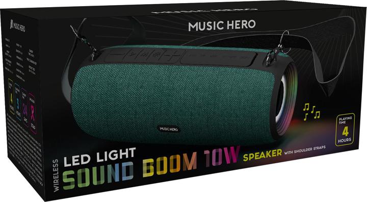 Actual product image SBS 10W wireless speaker with shoulder strap and music controls