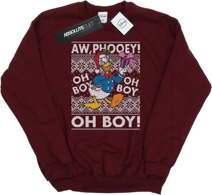 Actual product image Disney Womens/Ladies Donald Duck Christmas Fair Isle Sweatshirt (L)