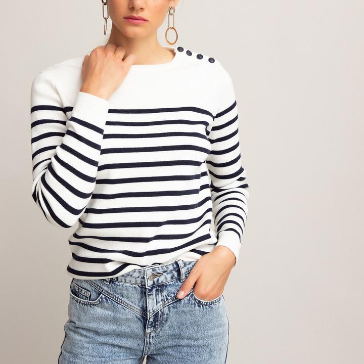 Image du produit La Redoute Collections Pull marin en coton biologique (S)