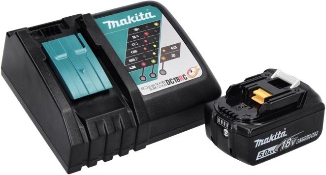 Immagine prodotto Makita DMP 181 RT1J Compressore a batteria 18 V 11,1 bar + 1x batteria 5,0 Ah + caricatore + Makpac (11.10 bar)