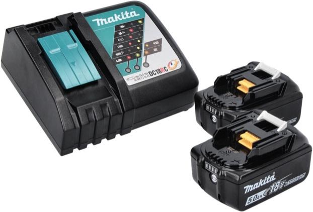 Image du produit Makita DMP 181 RTJ Compresseur sur batterie 18 V 11,1 bar + 2x batterie 5,0 Ah + chargeur + Makpac (11.10 bar)