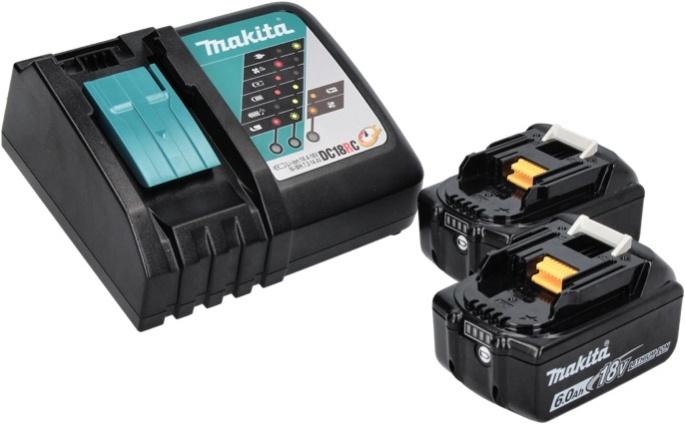 Actual product image Makita DMP 181 RGJ Battery compressor 18 V 11.1 bar + 2x battery 6.0 Ah + charger + Makpac (11.10 bar)