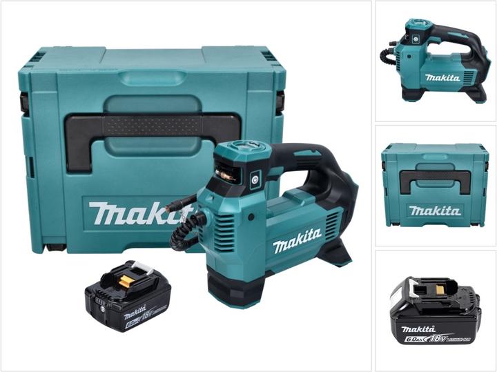 Actual product image Makita DMP 181 G1J Battery compressor 18 V 11.1 bar + 1x battery 6.0 Ah + Makpac - without charger (11.10 bar)