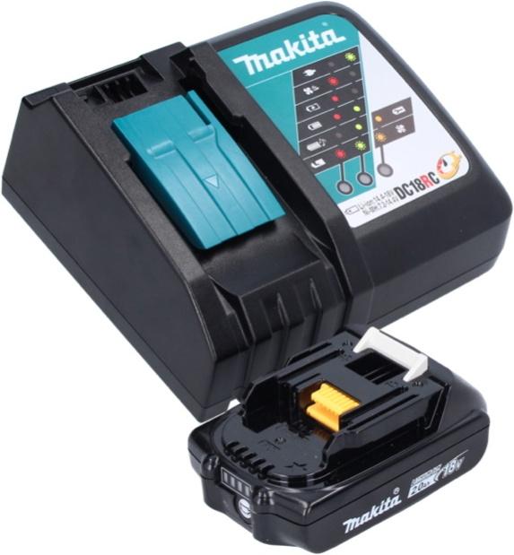 Immagine prodotto Makita DMP 181 RA1J Compressore a batteria 18 V 11,1 bar + 1x batteria 2,0 Ah + caricatore + Makpac (11.10 bar)