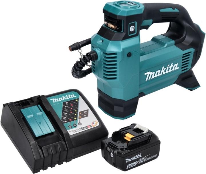 Actual product image Makita DMP 181 RG1 Battery compressor 18 V 11.1 bar + 1x battery 6.0 Ah + charger (11.10 bar)