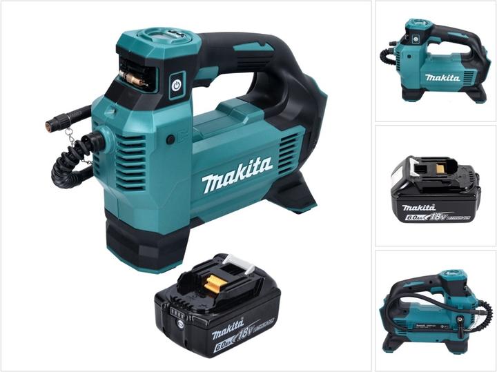 Produktbild Makita DMP 181 G1 Akku Kompressor 18 V 11,1 bar + 1x Akku 6,0 Ah - ohne Ladegerät (11.10 Bar)