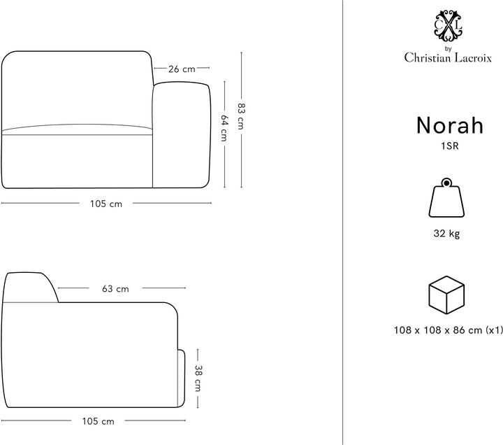 Actual product image CXL by Christian Lacroix Norah (4-seater, 3-seater, 2 person sofa)
