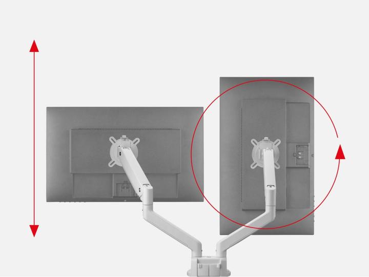 Actual product image One for All Monitor mount Solid Dual White DM 4220 (Table, 35")