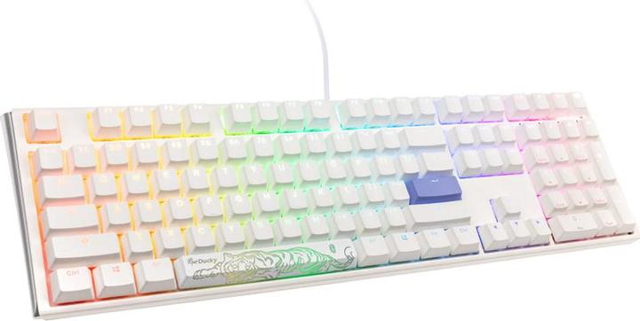Produktbild Ducky One 3 Classic Pure White Gaming Tastatur, RGB LED - MX-Red (US) (US, Kabelgebunden)
