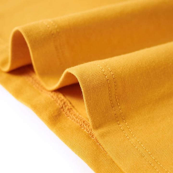 Actual product image VidaXL Children's long-sleeved shirt ochre 128,Material: 95 % cotton. 5 (128)