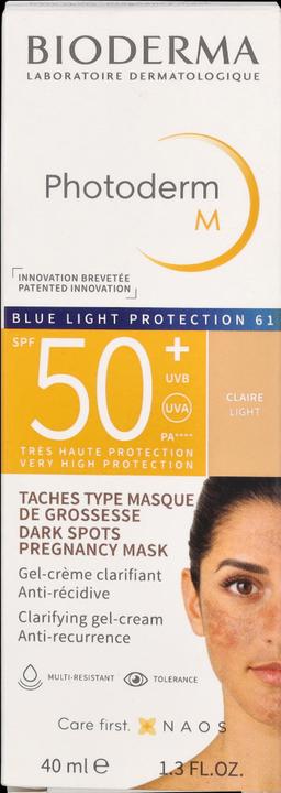 Produktbild Bioderma Photoderm M SPF50+ claire (Sonnencreme Gesicht, SPF 50, 40 ml, 66 g)
