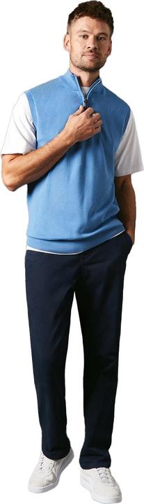 Actual product image Universal Textiles Mens Knitted Zip Neck Sleeveless Pullover (S)