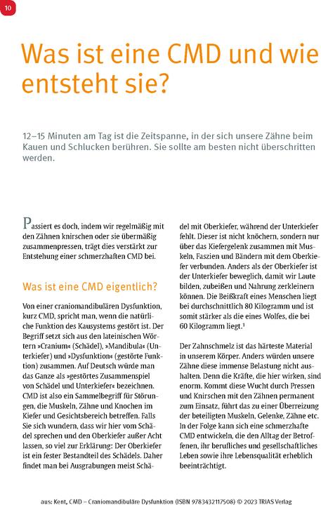 Image du produit CMD - Craniomandibuläre Dysfunktion (Allemand, Hamdi Kent, 2023)