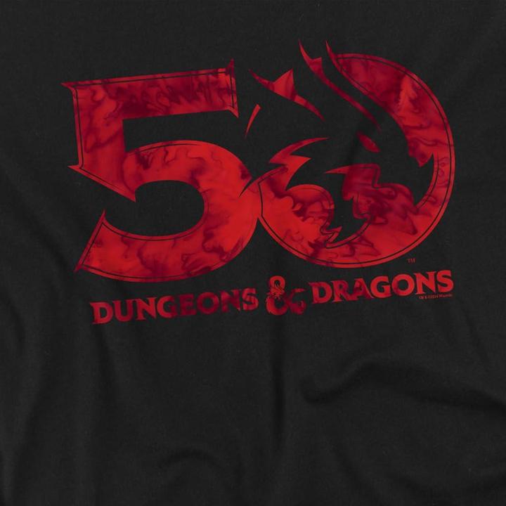 Immagine prodotto Dungeons & Dragons Maglietta 50° Logo Impilato Uomo (L)