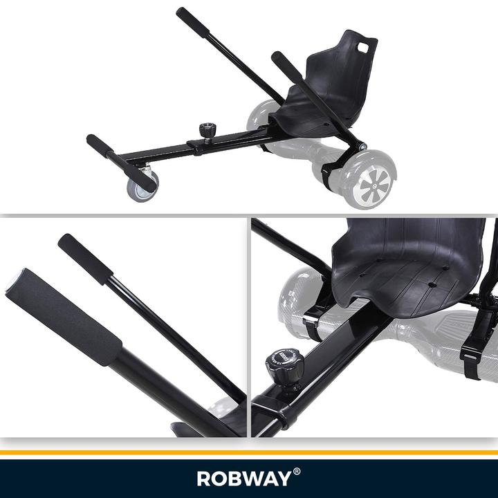 Produktbild Robway Universal Hoverseat Hover Board Sitz E-Balance Speedkart Hoverkart (Schwarz)