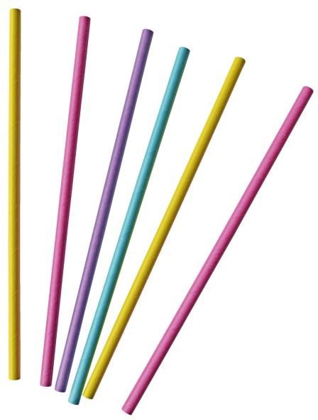 Produktbild Riethmüller 30 Trinkhalme Neon Papier sortiert 19,7 cm (12 x)