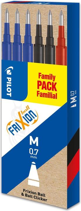 Produktbild Pilot FriXion Refill Set à 6 Standard (Ersatzmine, Mehrfarbig, 0.70 mm)
