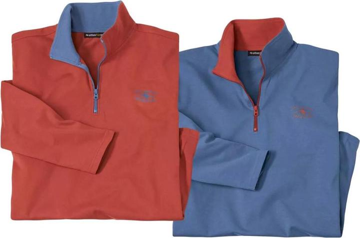Atlas For Men 2erPack UnterziehPullover mit RVKragen