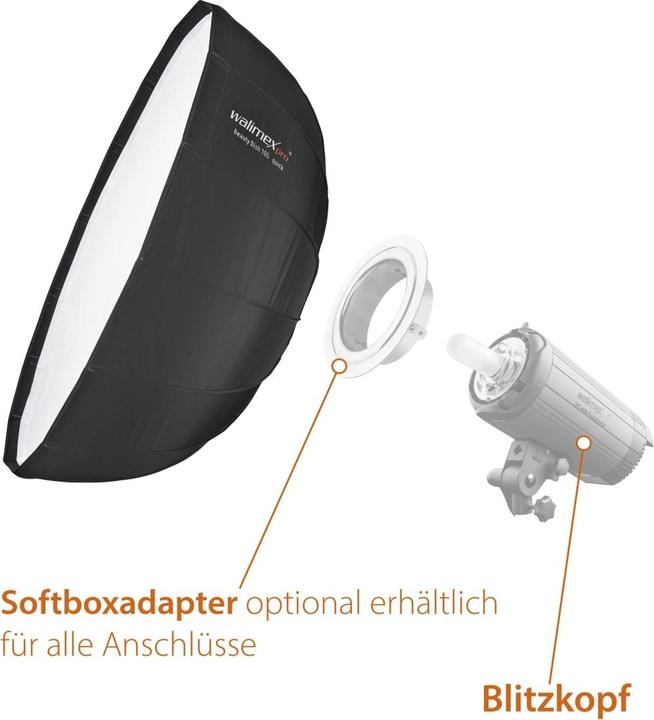 Produktbild Walimex pro Pro Studio Line Beauty Dish Softbox QA105 für Profoto (Softbox, 105 cm)