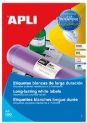 Actual product image Apli Weatherproof foil labels, 105 x 148.5 mm, whiteá