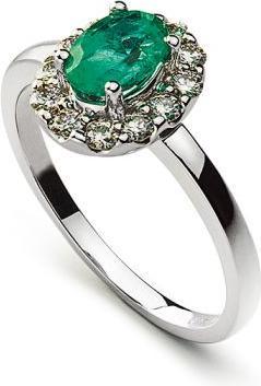 Produktbild Natsumi Schmuck WEISSGOLDRING 18K/750 0.74 CT. MIT 12 BRILLANTEN (56, 750/18 K Gold)