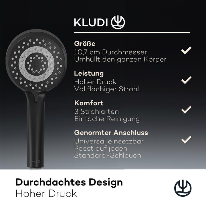 Immagine prodotto Kludi X1 Soffione doccia (3 Tipi di raggi, 15 l/min)