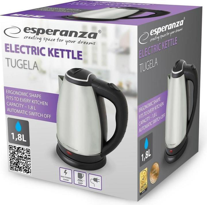 Image du produit Esperanza EKK104X Bouilloire 1 8 L 2200 W Inox (1.80 l)