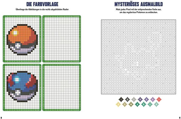 Actual product image Pokémon Activity Book: My Pixel Colouring Book