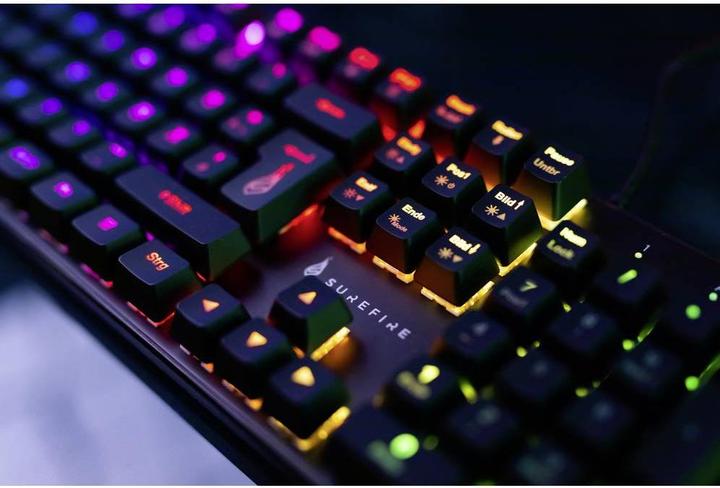 Actual product image SureFire Gaming KingPin M2 Wired, USB Gaming Keyboard Illuminated, Multimedia Keys US-Engli (US, Cable)