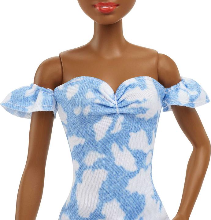 Produktbild Barbie Fashionistas im schulterfreien gebleichten Jeanskleid