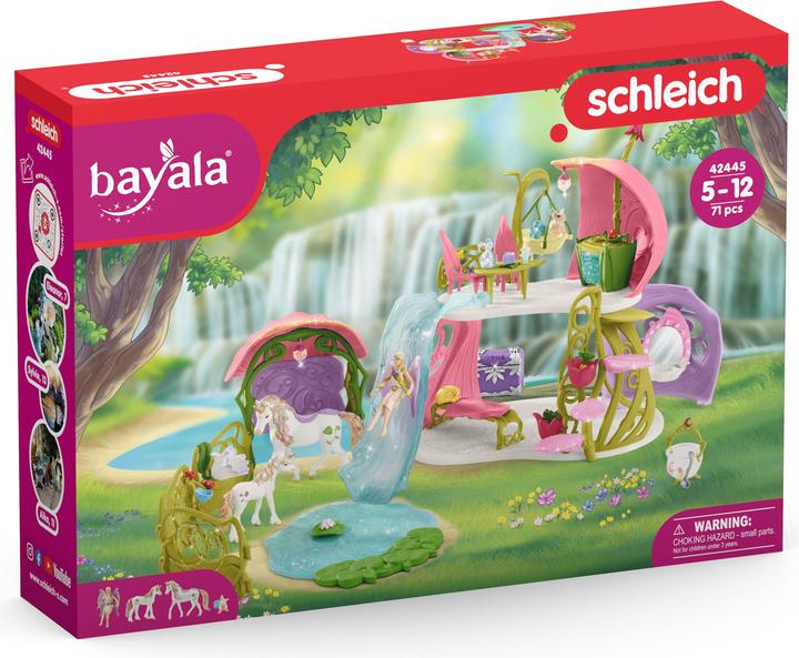 Produktbild Schleich Glitzerndes Blütenhaus mit Einhörnern, See und Stall