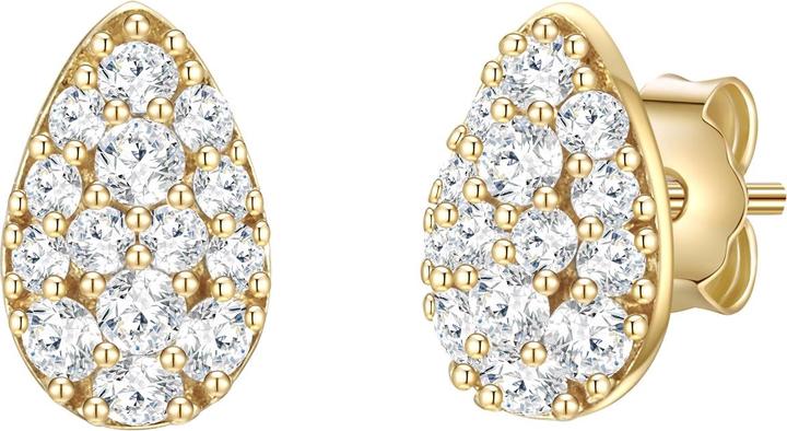 Glanzstücke München Damen Tropfen Sterling Silber Zirkonia gelbgold - 32000 (Sterling Silber)