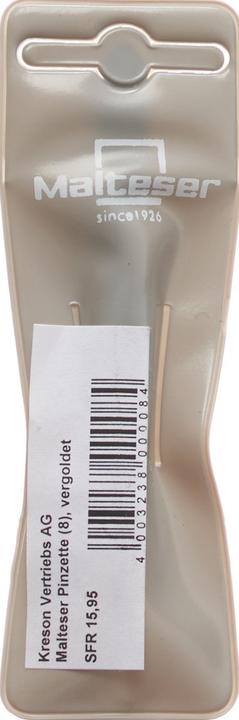 Produktbild Malteser Pinzette schräg 9 cm No 8 Gold