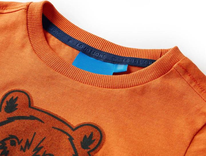 Produktbild VidaXL Kinder-Langarmshirt Dunkelorange 140,Material: 100 (140)