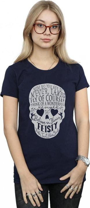 Actual product image Disney Womens/Ladies Tinker Bell Skull Cotton T-Shirt (S)