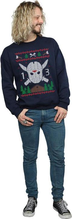 Actual product image Absolute Cult Mens Christmas Fair Isle Sweatshirt (S)