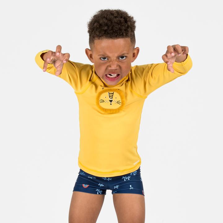 Image du produit Nabaiji Tee shirt anti Uv manches longues Bébé - Lion jaune (3, 4)