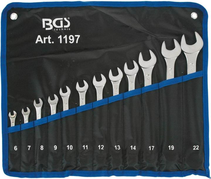 Produktbild BGS Maul-Ringschlüssel-Satz (22 mm, 8 mm, 10  mm, 14 mm, 11 mm, 7 mm, 12 mm, 19 mm, 17 mm, 20 mm, 13 mm, 6 mm, 9 mm)