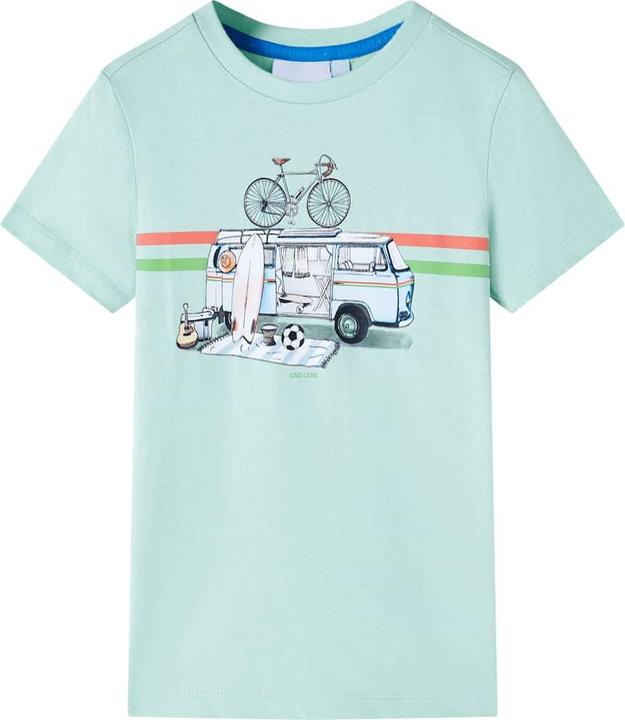 VidaXL Kinder-T-Shirt Helles Minzgrün 104,Material: 100 (104)