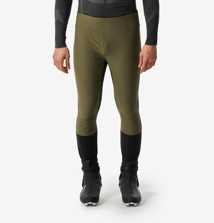 Image du produit Wedze Pantalon de ski de fond collant homme coupe-vent - 500 noir/khaki (W30/L33)