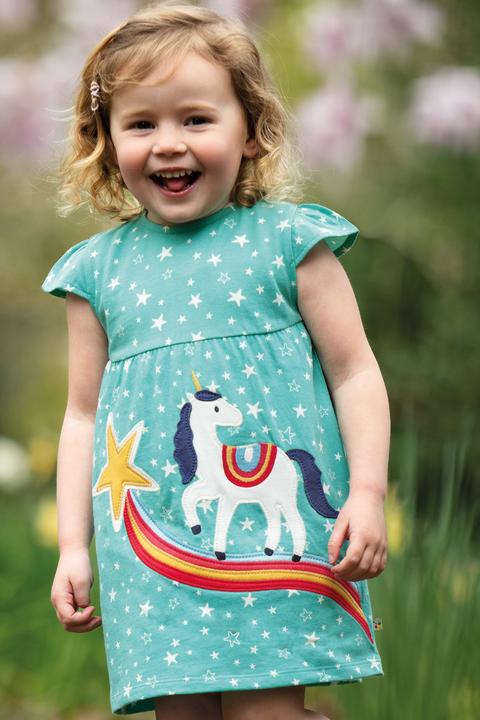 Actual product image Frugi Toddler Dress Lola Unicorn (74, 80)