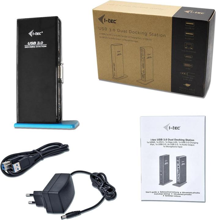 Produktbild i-tec USB 3.0 Dual Full HD Dock (USB-B, 2 Ports)