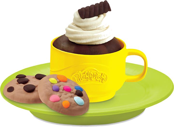 Productafbeelding Play-Doh Kitchen Creations Kneedplezier Café, Café speelset met 20 accessoires en 8 blikken