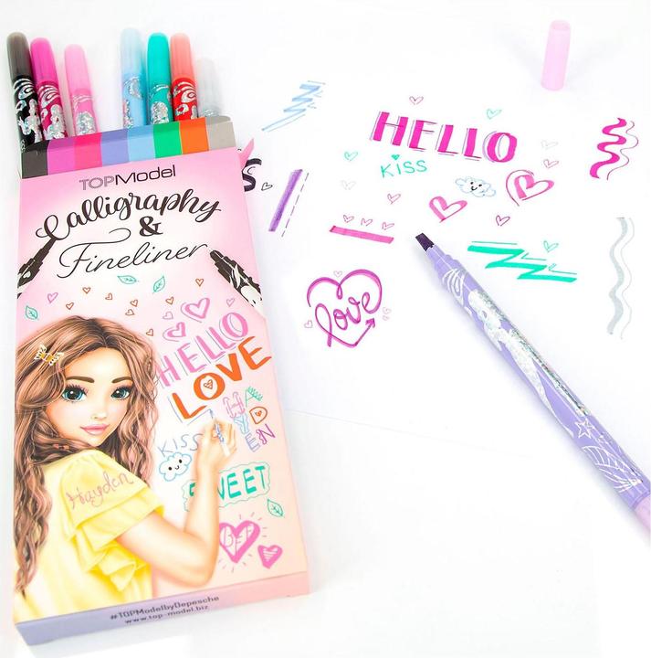 Actual product image Top Model Calligraphy and fineliner set (Multicoloured, 8 x)